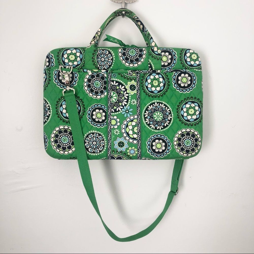 Vera Bradley Green Cupcake print laptop case
